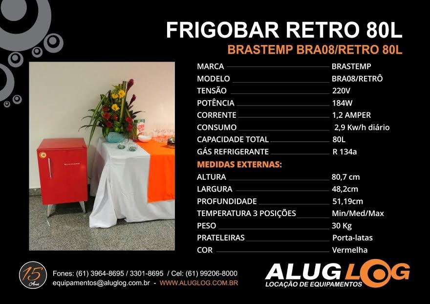 Frigobar Retro 80L
